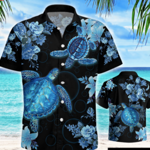 Turtle In The Sea Hawaii Beach Hawaiian Shirts  - Thelegend59