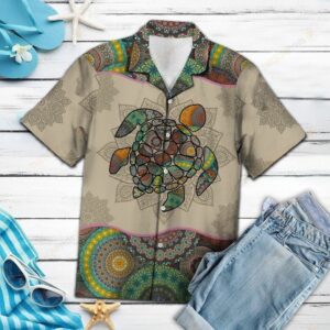 Turtle Mandala Multicolor Amazing Design Hawaiian Shirt  - Thelegend59