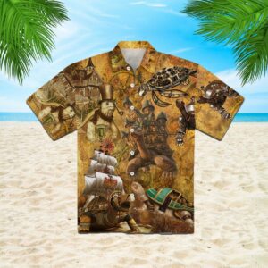 Turtle Steampunk Hawaiian Shirt  - Thelegend59