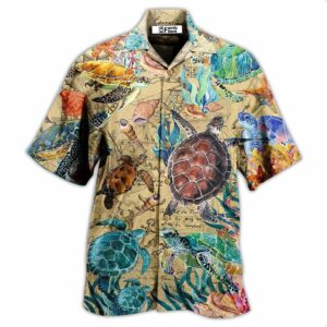 Turtle Under The Ocean - Hawaiian Shirt - For Men And Women - Kids  - Thelegend59