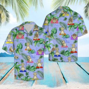 Turtle Yoga Purple Amazing Design Hawaiian Shirt  - Thelegend59