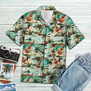 Ukulele Islgreen Amazing Design Hawaiian Shirt  - Thelegend59
