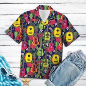 Ukulele Tropical Fruit Hawaiian Aloha Hawaiian Shirtss  - Thelegend59