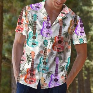 Ukulele Tropical Vintage Multicolor Best Design Hawaiian Shirt  - Thelegend59