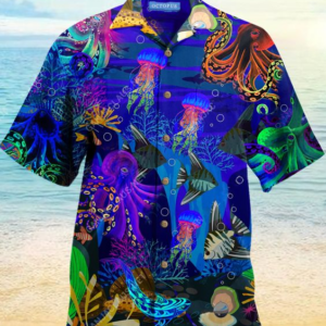 Undersea Octopus Hawaiian Shirt - Summer Hawaiian Shirts - Beach Hawaiian Shirts  - Thelegend59