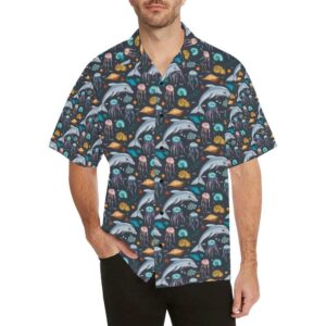 Underwater Dolphin Print Design Hawaiian Shirt  - Thelegend59