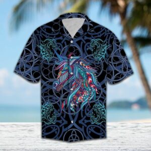 Unicorn Blue Awesome Design Hawaiian Shirt  - Thelegend59