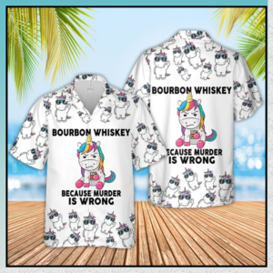 Unicorn Bourbon Whiskey Hawaiian Shirt  - Thelegend59