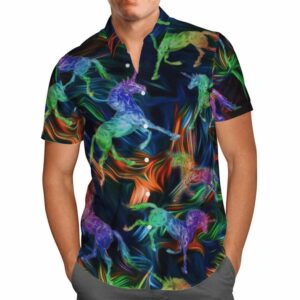 Unicorn Full Color Hawaiian Aloha Hawaiian Shirts  - Thelegend59