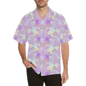 Unicorn Heart Pattern Men'S All Over Print Hawaiian Shirt  - Thelegend59