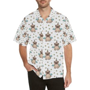 Unicorn Pug Pattern Men'S All Over Print Hawaiian Shirt  - Thelegend59