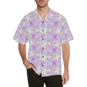 Unicorn Rainbow Star Heart Print Hawaiian Shirt  - Thelegend59