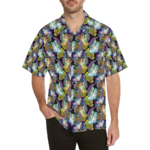 Unicorn With Wings Print Pattern Hawaiian Shirt  - Thelegend59