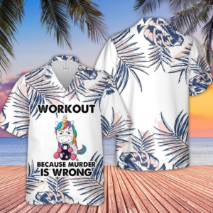 Unicorn Workout Hawaiian Shirt  - Thelegend59
