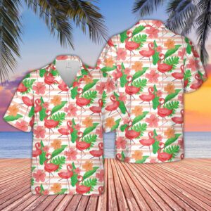Unique Flamingo Pattern Hawaiian Shirt - For Men And Women - Kids  - Thelegend59