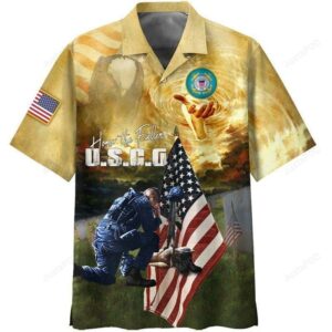 United Hawaiian Shirtstatehawaiian Shirts Coahawaiian Shirtst Guard Eteran Honor The Fallen Aloha Hawaiian Shirt  - Thelegend59