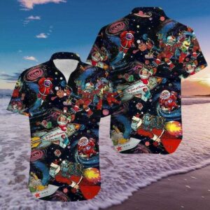 Universe Santa Claus Astronaut Hawaiian Shirt  - Thelegend59