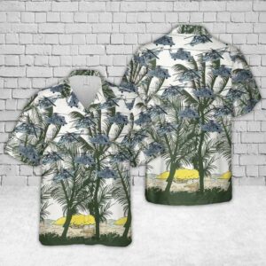 Us Air Force Sikorsky Mh-53 Pave Low Green White Palm Tree Unisex Hawaiian Shirts Beach Shorts  - Thelegend59