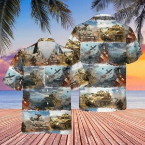 Us Arrmy M4 Sherman Tank Colorful Amazing Hawaiian Shirt  - Thelegend59