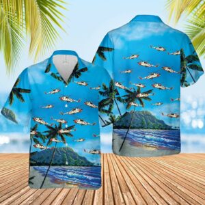 Us Coast Guard H-3 Helicopter Hawaiian Shirts  - Thelegend59