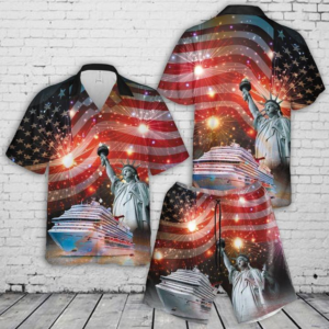 Us Cruising 4Th July Hawaiian Shirt Set  - Thelegend59