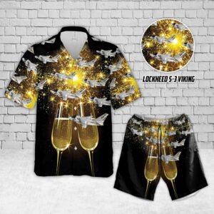 Us Navy Lockheed S-3 Viking Of Vs-37 Hawaiian Aloha Hawaiian Shirtss Or Beach Shorts  - Thelegend59