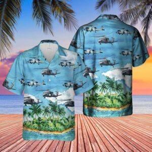 Us Navy Mh-60 Seahawk Hawaiian Shirt  - Thelegend59