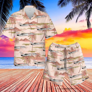 Us Navy North American Hawaiian Shirt Set  - Thelegend59