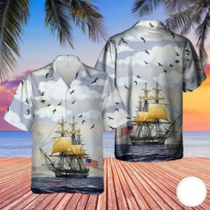 Us Navy Uss Constitution Hawaiian Aloha Hawaiian Shirtss  - Thelegend59