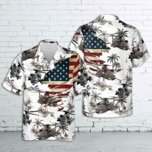 Us Sikorsky Mh-53 Pave Low Crack Flag Hawaiian Shirt  - Thelegend59