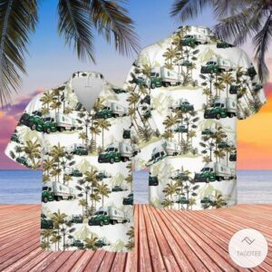 Us Truck Transportation Hawaiian Graphic Print Short Sleeve Hawaiian Shirt  - Thelegend59