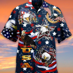 Usa Flag Hawaiian Shirt - Summer Hawaiian Shirts - Beach Hawaiian Shirts  - Thelegend59