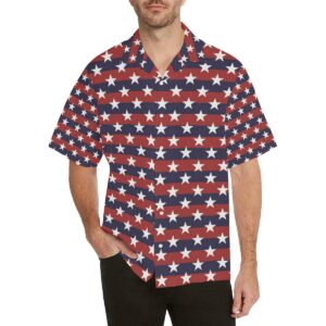 Usa Star Pattern Background Men'S All Over Print Hawaiian Shirt  - Thelegend59