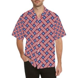 Usa Star Stripe Pattern Men'S All Over Print Hawaiian Shirt  - Thelegend59