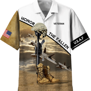 Usaf Honor The Fallen Hawaiian Shirt - For Men And Women - Kids  - Thelegend59