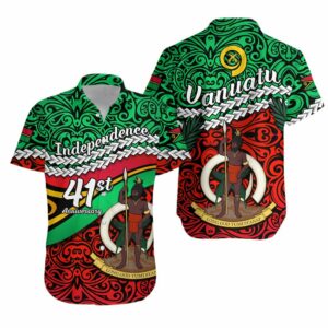 Vanuatu Independence Hawaiian Shirt Happy Anniversary  - Thelegend59