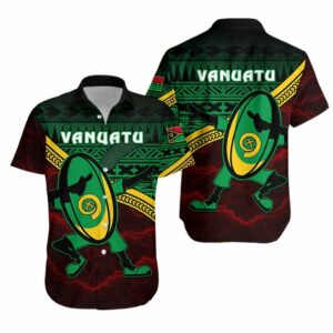 Vanuatu Rugby Hawaiian Shirt Dab Trend Creative  - Thelegend59