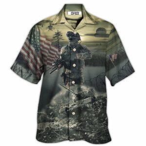 Veteran Brave Steps With Tree - Hawaiian Shirt - For Men And Women - Kids  - Thelegend59