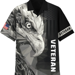 Veteran Eagle Hawaiian Shirt - For Men And Women - Kids  - Thelegend59