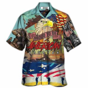 Veteran Proud To Be An American Freedom And Eagle Style - Hawaiian Shirt - For Men And Women - Kids  - Thelegend59