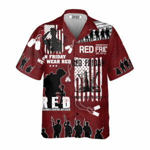 Veteran Red Friday With Boots - Hawaiian Shirt - For Men And Women - Kids  - Thelegend59