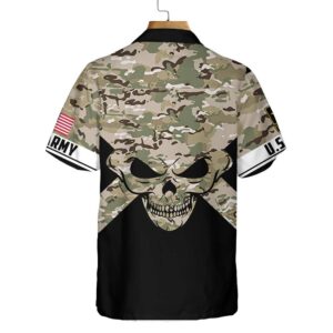 Veteran Skull Hawaiian Shirt - U.S. Army Veteran Hawaiian Shirts - Best Gift For Veterans - For Men And Women - Kids  - Thelegend59