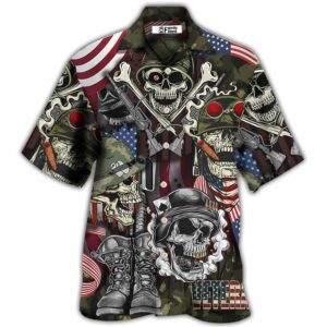 Veteran Skull War Art - Hawaiian Shirt - For Men And Women - Kids  - Thelegend59