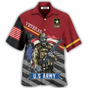 Veteran U.S Army I Am A Grumpy Veteran - Hawaiian Shirt - For Men And Women - Kids  - Thelegend59