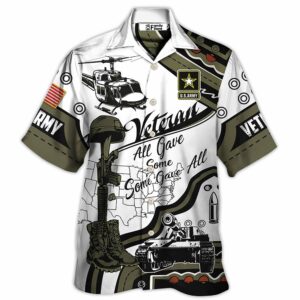 Veteran Us Army Some Gave All With Blue Style - Hawaiian Shirt - For Men And Women - Kids  - Thelegend59