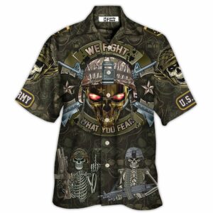 Veteran We Fight What You Fear Skull - Hawaiian Shirt - For Men And Women - Kids  - Thelegend59