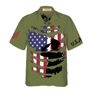 Veteran'S Proud Silhouette Hawaiian Shirt - For Men And Women - Kids  - Thelegend59