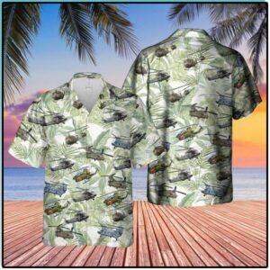 Vietnam Era Helicopters Hawaiian Shirt  - Thelegend59