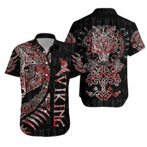 Viking Bear Blood Hawaiian Shirt  - Thelegend59
