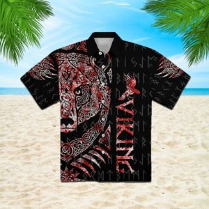 Viking Bear Blood Hawaiian Shirt - Unisex - Full Size - Adult - Colorful -  - Thelegend59